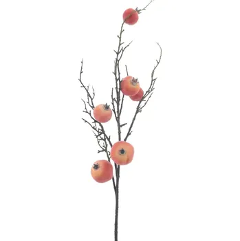 umělá květina umělá větev, Větev granátového jablka oranžová 90 cm