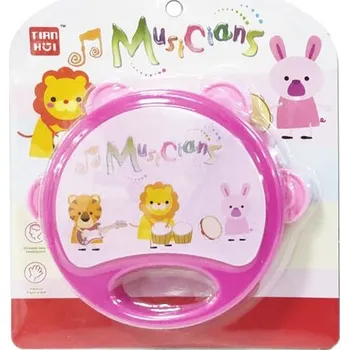 Hudební nástroj pro děti Wiky Dětská tamburína 15,5cm - růžová