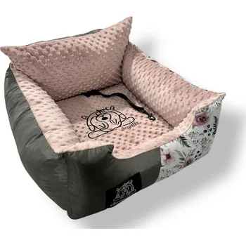 Pelíšek pro psa Autosedačka pro psy "Zachrápu za rohem" Roses Velikost: 50x50/35x35