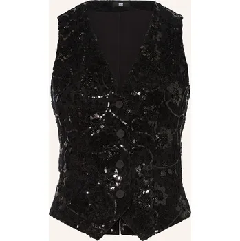 Riani Dámská Blejzrová Vesta Z Krajky S Flitry, černá, 44