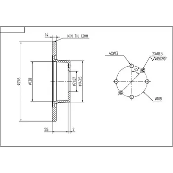 Brzdový kotouč Brzdový kotouč HART 223 506