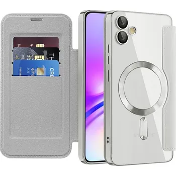 Pouzdro na mobilní telefon Pouzdro na knihu Techsuit SmartMag pro Samsung Galaxy A05 šedé