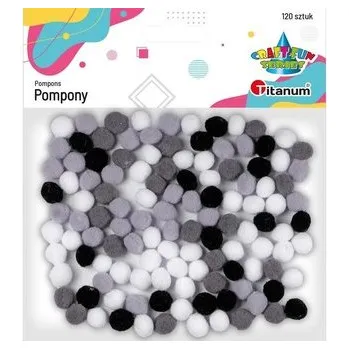 Set školních potřeb Pompony poliestrowe 10mm mix 120szt (pl, 2000, Titanum)