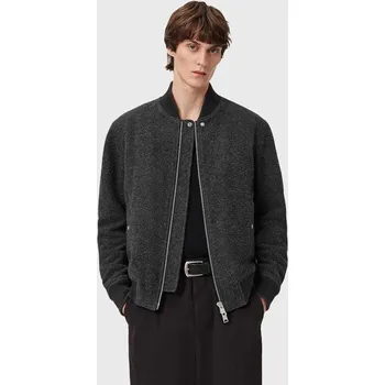 Pánský bomber Bomber bunda s příměsí vlny AllSaints M047OD šedá 90X, vel. M