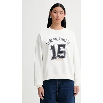 Dámská mikina Bavlněná mikina Marc O'Polo dámská, béžová barva, s potiskem, 5000007532 01X, vel. XS