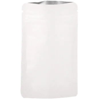 Sáček na potraviny Uzatvárateľné ZIP vrecko Doypack | papier biely | s AL vrstvou - 500 ml