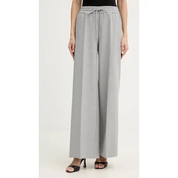 Dámské kalhoty Kalhoty BOSS Tamaya dámské, šedá barva, široké, high waist, 50559362 90B, vel. 36