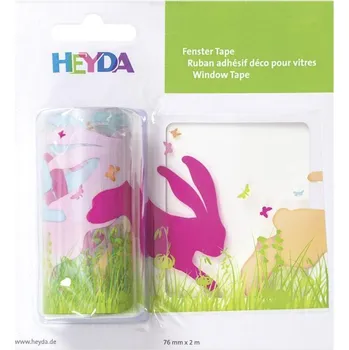 Lepicí páska Okenní páska 7,6cm x 2m folie - Zajíci