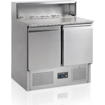 TEFCOLD Pizza Chladicí Stůl PT 920 + AKCE | s Žulovou Deskou, š. 90 cm, 2 dveře, Servis ČR