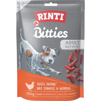 4x100g RINTI Extra Mini Bits - kuře s rajčaty a dýní