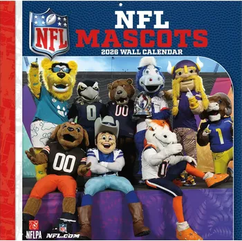 Kalendář JF Turner Kalendář NFL MASCOTS Superstars 2026 Wall Calendar