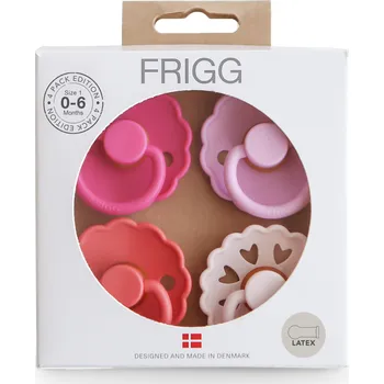 dudlíky Frigg Set 4ks dudlíků Frigg Rosy Romance vel.1 kaučuk