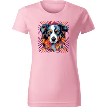 Dámské tričko Chrápátko Dámské tričko BORDER COLLIE 1 Velikost: XL, Barva: Červená