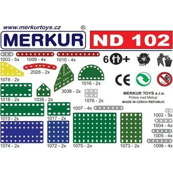 ostatní stavebnice MERKUR ND 102 krátké pásky a destičky