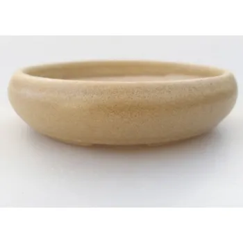 Květináč Keramická bonsai miska 9 x 9 x 2,5 cm béžová