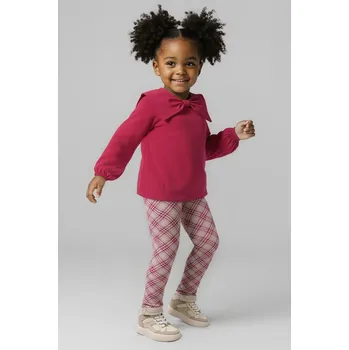 Dívčí kalhoty Dětská souprava Mayoral 4723.6K.Mini.9BYA burgundské 83X, vel. 104