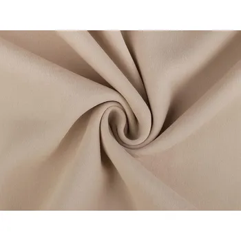 Teplákovina počesaná PES jednobarevná METRÁŽ - 1 béžová světlá