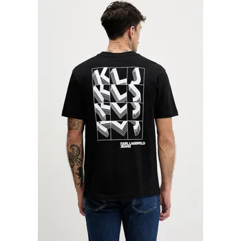 Pánské tričko Bavlněné tričko Karl Lagerfeld Jeans B1M17067 černá 99X, vel. XS