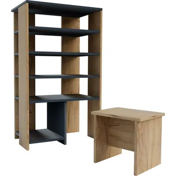 Botník Slevadoma Botník MOLIS stolička dub kraft zlatý/antracit