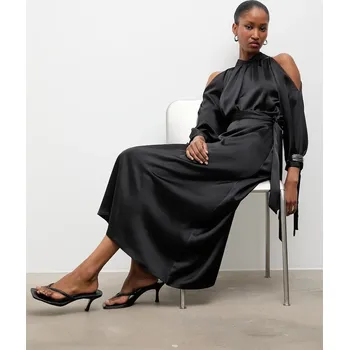 Dámské šaty Šaty Answear.LAB černá barva, midi 57878.tok 99X, vel. XL