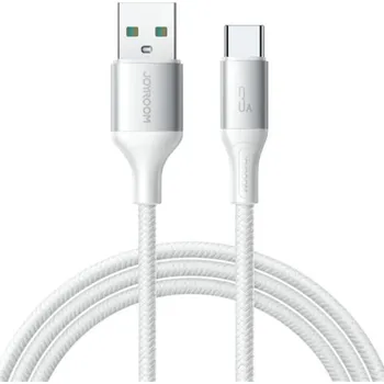 JOYROOM S-A28 opletený nabíjecí a datový kabel - USB-A na USB-C - 1 m - bílý