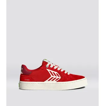 Pánská obuv CATIBA PRO 2.0 Flame Scarlet Suede and Cordura Ivory Logo Cabernet Sneaker