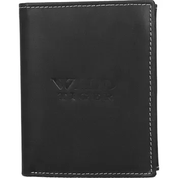 Peněženka Černá kožená peněženka Wild Tiger (AM-28-072)