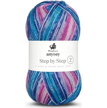 Příze Příze Mayflower Anyday Step by Step 2 pink-navyblau-türkis 004