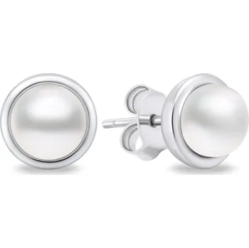 Náušnice Brilio Silver Elegantní stříbrné náušnice s pravými perlami EA626W + 2 měsíce na vrácení zboží
