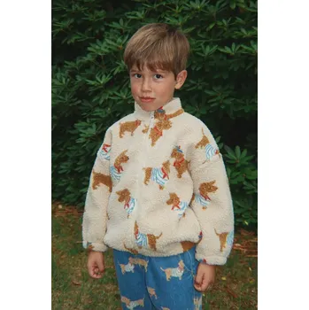 Chlapecká bunda Dětská bunda Konges Sløjd JODY TEDDY JACKET GRS KS105180.9BYA béžová 08X, vel. 92