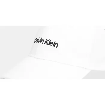 Kšiltovka Bavlněná baseballová čepice Calvin Klein LV04F5003G bílá 00X, vel. ONE SIZE