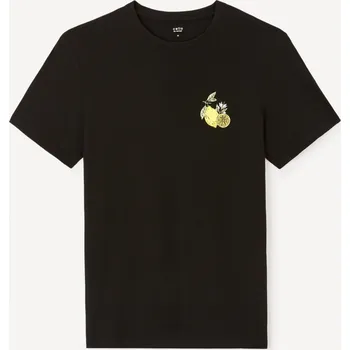 Pánské oblečení Celio Bavlněné tričko Jelime 1148209 Černá M