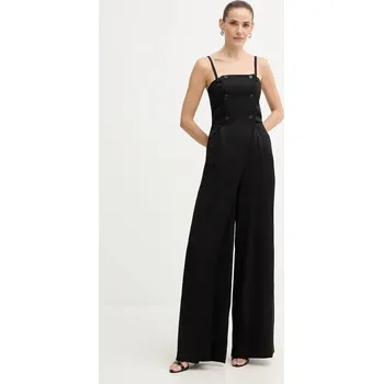 Dámský overall Overal s přídavkem lnu Karl Lagerfeld TAILORED JUMPSUIT B1W13010 černá 99X, vel. 40