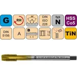 NÁSTROJE CZ Závitník strojní G2" A HSSCo5 TiN DIN 5156 B - 3512 - CZZ3512-G2"-A