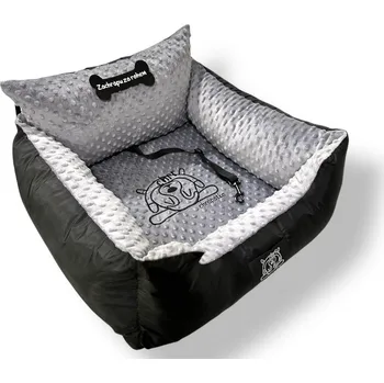Pelíšek pro psa Autosedačka pro psy "Zachrápu za rohem" Grey Velikost: 60x60/45x45