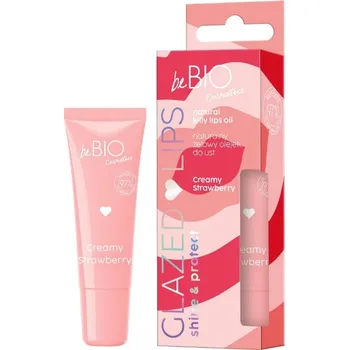 Lesk na rty BeBio Ewa Chodakowska Glazed Lips Přírodní gelový olej na rty Creamy Strawberry 10ml