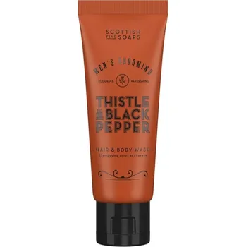 Sprchový gel The Scottish Fine Soaps Thistle & Black Pepper, Pánský sprchový gel na tělo i vlasy, 75 ml