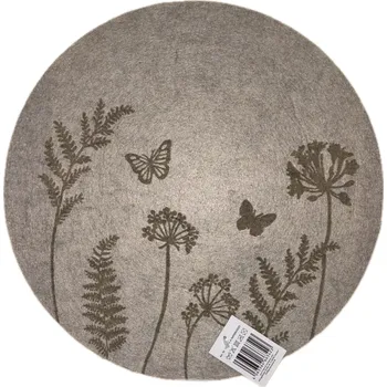 Domácí teploměr Plstěné šedé prostíraní ø 35 cm, 1 ks Nové