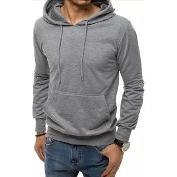 Pánská mikina Pánská mikina s kapucí světle šedá Dstreet BX4971 XXL