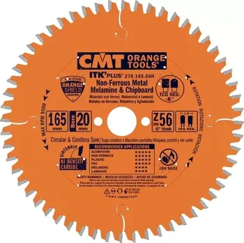 Pilový kotouč Ultra tenký kotouč na lamino, plast a neželezné kovy - D168x1,8 d20 Z52 HW, - 276.168.52H, CMT ITK