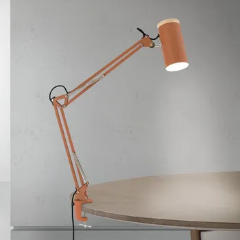 Čtecí lampička Orion - Stolní lampa s klipem GILI 1xE27/40W/230V cihlová