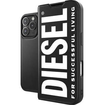 Pouzdro na mobilní telefon Diesel pouzdro pro iPhone 16 Pro s Magsafe černo-bílé 60132