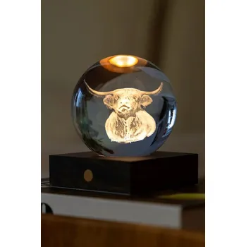 Stojací lampa Bezdrátová dekorativní LED lampa Gingko Design Amber Crystal Light 9,5 x 8 x 8 cm G025HC hnědá 89X
