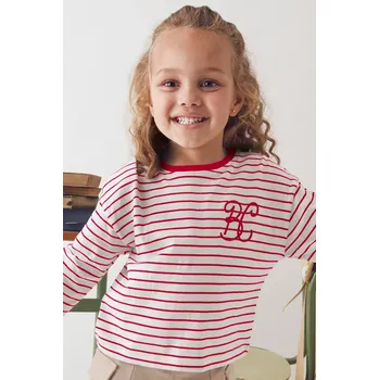 Bavlněné tričko s dlouhým rukávem Mayoral 4013.6N.Mini.9BYA červená 33X, vel. 98