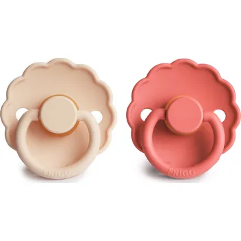 dudlíky Frigg Dudlík Frigg Daisy 2-pack kaučuk vel.2 Pink Cream/Poppy