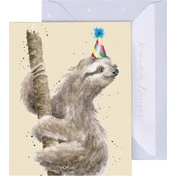 Wrendale Designs Dárková kartička Wrendale Designs "Party Animal" - Party lenochod