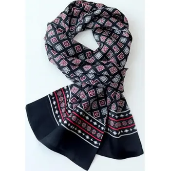 Šála Pánská dvojitá hedvábná šála – Čtvercový vzor 1