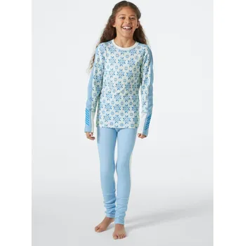 Set dětského termoprádla Juniorské termoprádlo Helly Hansen JR Graphic Lifa Merino set - bright blue velikost 176