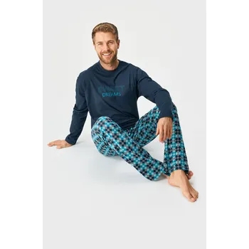 Dámské pyžamo Bavlněné pyžamo Melvin dlouhé