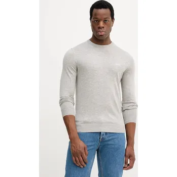 Pánský svetr Svetr z hedvábné směsi Guess DANIEL pánský, šedá barva, M5YR26 Z0122 M5YR26.Z0122 09X, vel. L